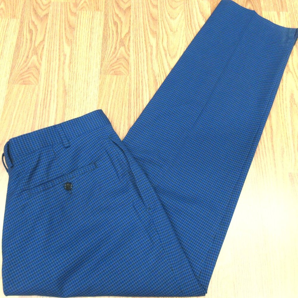 33x30 RALPH LAUREN REGULAR FIT PANTS POLY/VISCOSE/SPANDEX NAVY BLUE Sz 33W x 30L